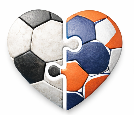 Herz Fussball und Handball